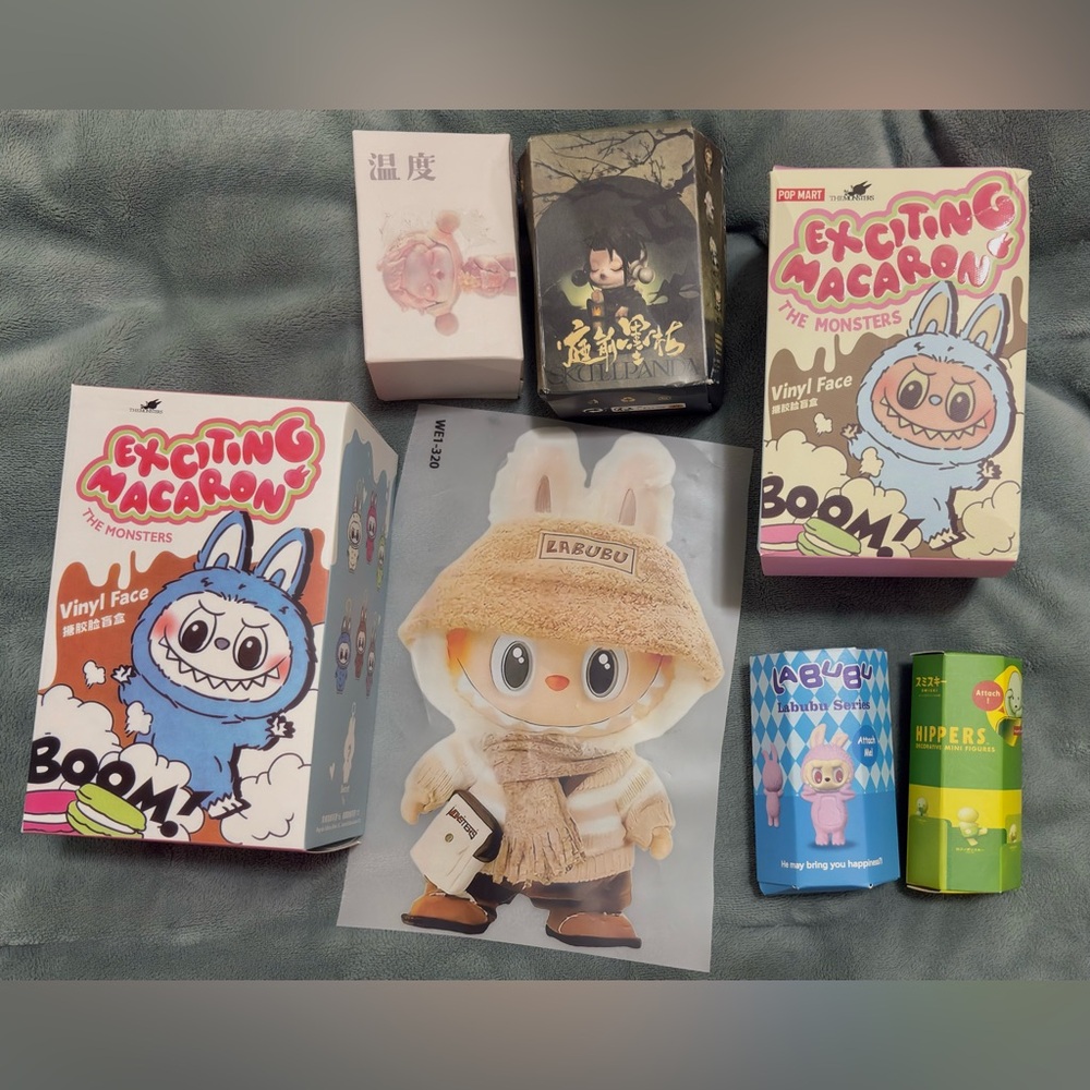 Blind Box Bundle- 7 Items! Labubu, Lafufu, Skullpanda, Sminski